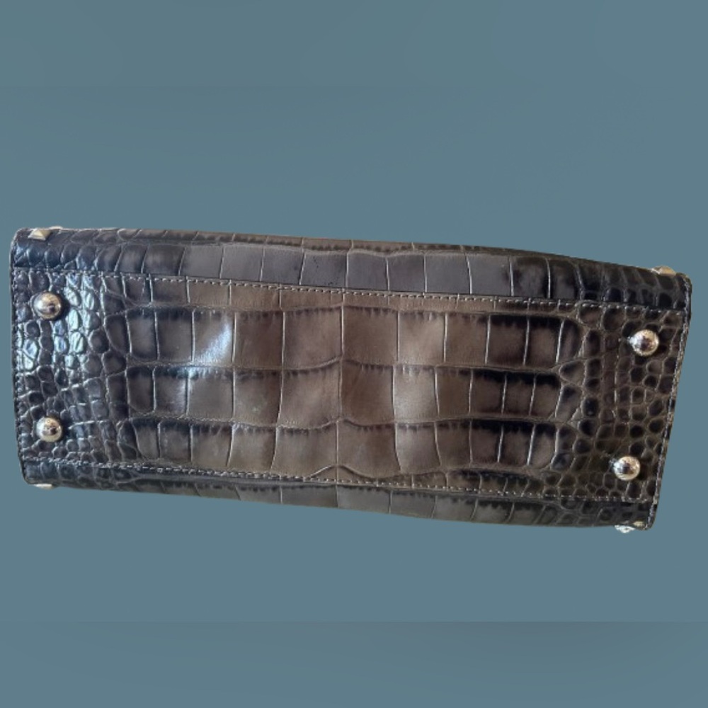 Michael Kors Hamilton Grey Crocodile Embossed with Studs - Picture 6 of 9